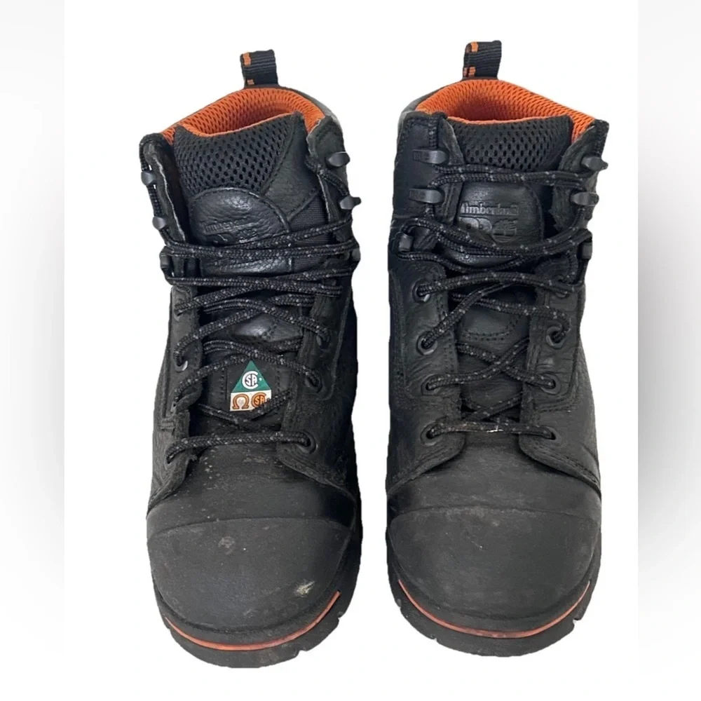 Timberland PRO Endurance 6 Inch Steel Toe Work Boots Size 8.5  Black - Some wear